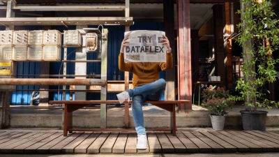 Newspaper, Try DataFlex, Man, Sitting, bench