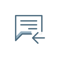 Text balloon, arrow, blue, icon