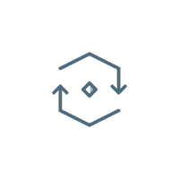 Arrows, blue, icon