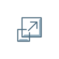Export, arrow, blue, icon
