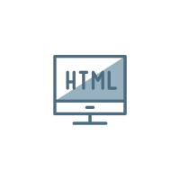 Html, screen, blue, icon