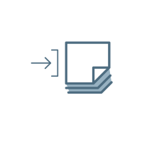 Pages, arrow, blue, icon