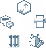 Icons, blue, DataFlex Reports